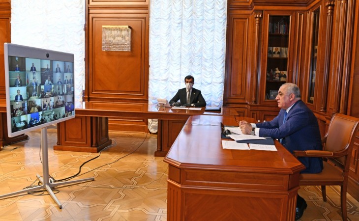 Состоялось видеосовещание по республике Оперативного штаба при Кабинете Министров в связи с карантинным режимом