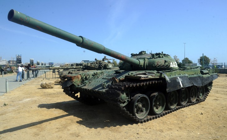 Albert Aqarunovun vurduğu erməni tankı Bakıdakı Hərbi Qənimətlər Parkında nümayiş olunur