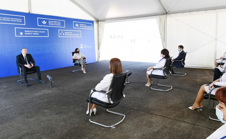 President Ilham Aliyev attended inauguration of modular hospital in Ganja