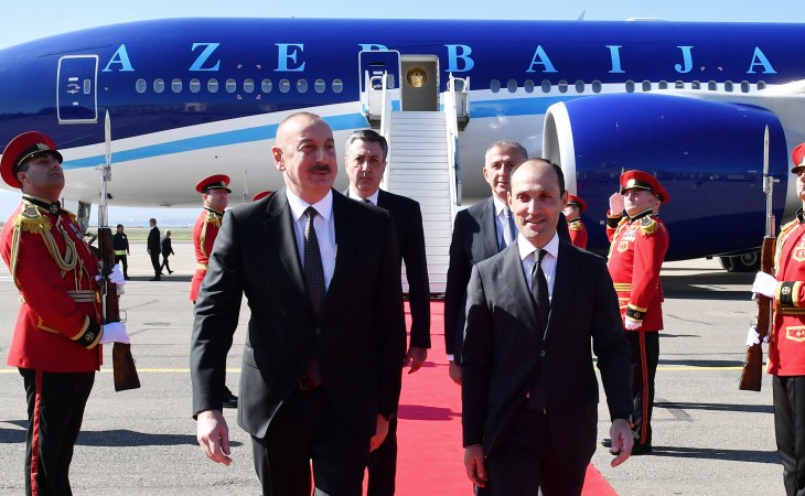 Azərbaycan Prezidenti İlham Əliyev Gürcüstana işgüzar səfərə gəlib