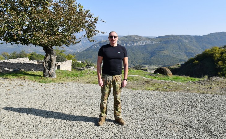 Prezident İlham Əliyev Xankəndi şəhərinin Kərkicahan qəsəbəsində olub