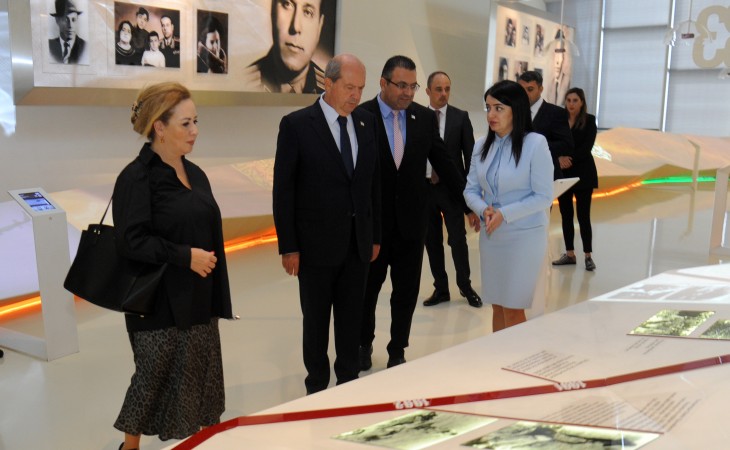 Şimali Kiprin Prezidenti Heydər Əliyev Mərkəzi ilə tanış olub
