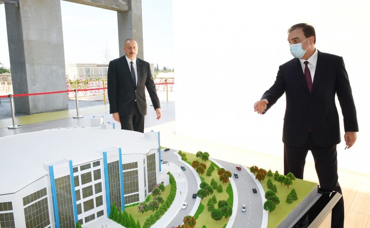 President Ilham Aliyev viewed construction of Ganja Sports Palace