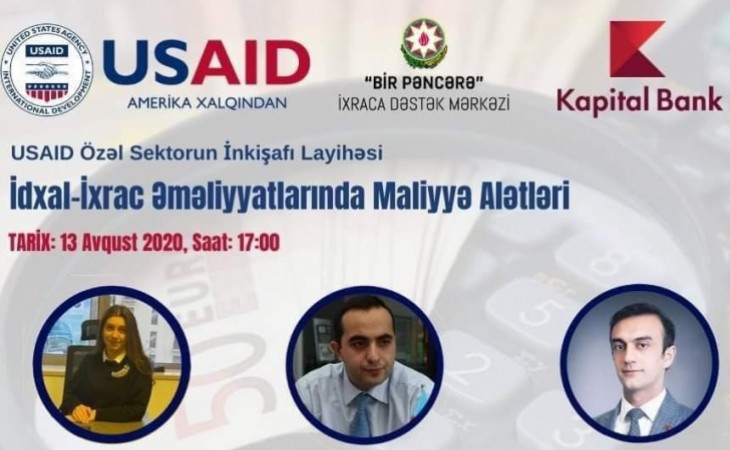 “İdxal-ixrac əməliyyatlarında maliyyə alətləri” mövzusunda vebinar keçiriləcək