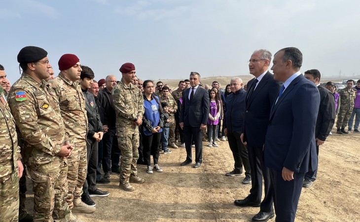 Şəhid ailələrinin üzvləri və müharibə veteranlarının iştirakı ilə 600-dən çox ağac əkilib