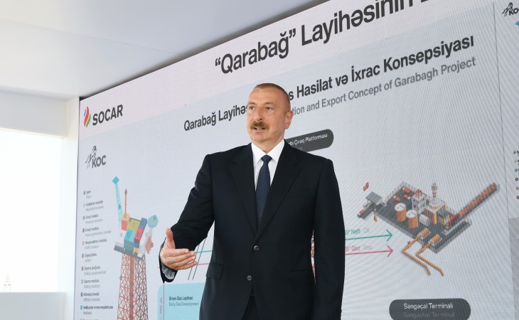 Prezident: Əminəm ki, növbəti illərdə “Qarabağ” və digər yataqlar uğurla istismar ediləcək və ölkəmizə böyük fayda verəcək
