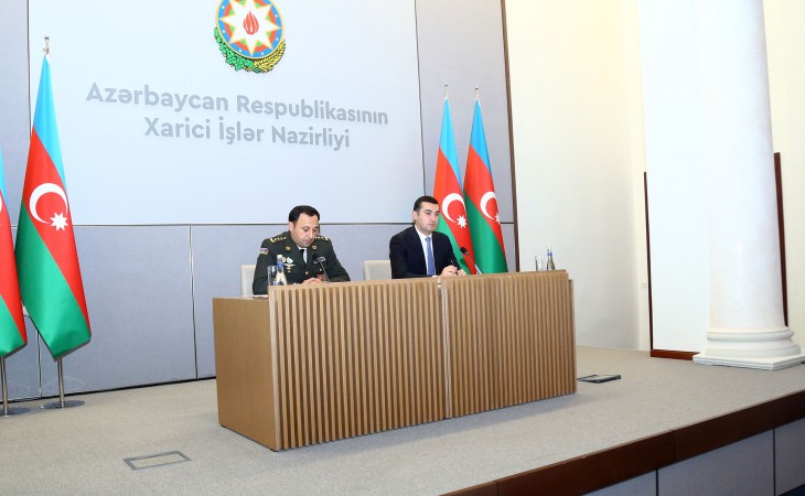 XİN-də Qarabağda Ermənistanın qeyri-qanuni hərbi fəaliyyəti və növbəti hərbi cinayət planları ilə bağlı aşkarlanmış yeni faktlara dair brifinq keçirilib