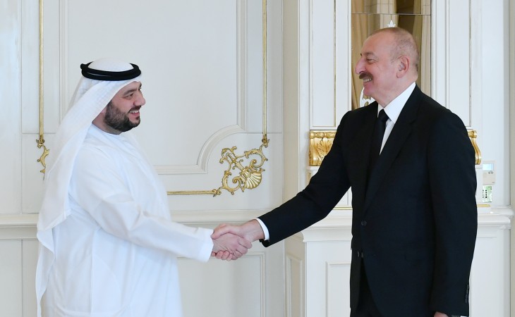 Prezident İlham Əliyev Birləşmiş Ərəb Əmirliklərinin investisiya nazirini qəbul edib