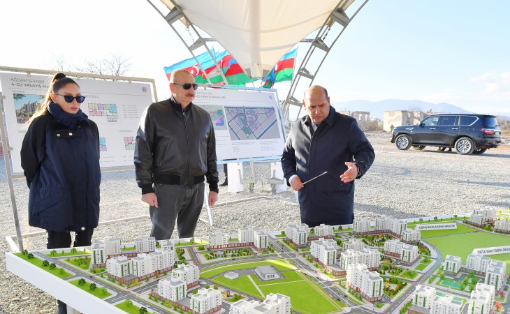 Ağdam şəhərində dördüncü yaşayış kompleksinin təməlqoyma mərasimi olub