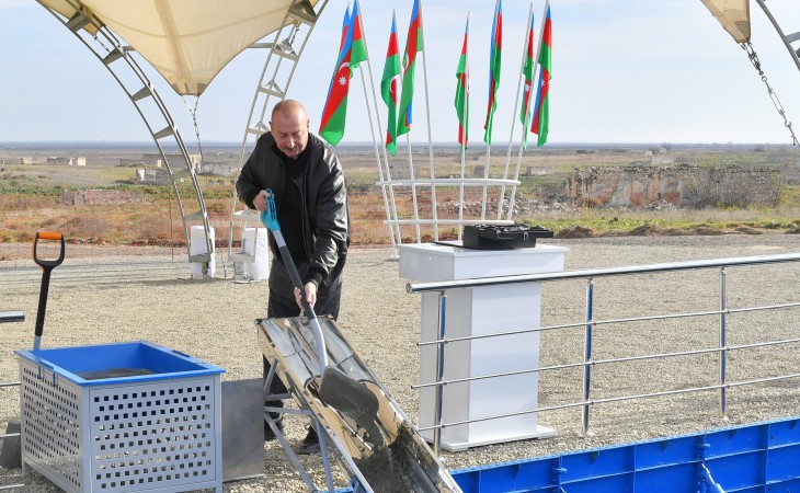 Ağdam rayonunun Salahlı Kəngərli kəndinin təməli qoyulub 