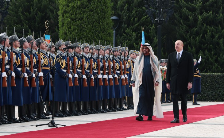 Состоялась церемония официальной встречи Президента Объединенных Арабских Эмиратов Шейха Мухаммеда бен Заида Аль Нахайяна 