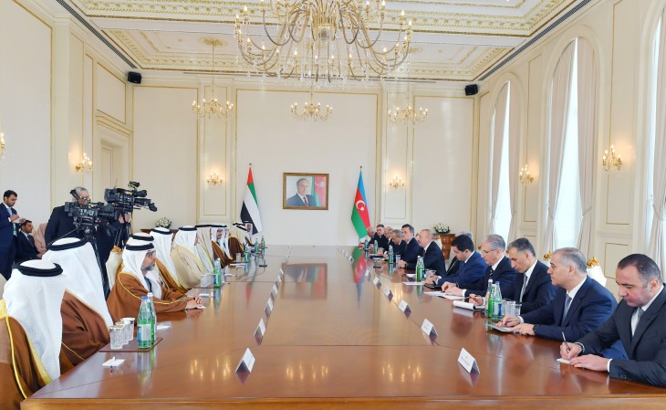 Presidents of Azerbaijan and United Arab Emirates held expanded meeting