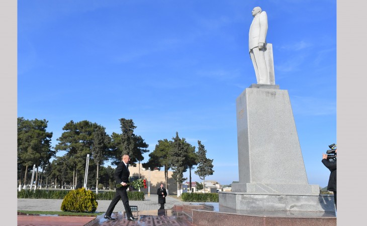Prezident İlham Əliyev Neftçala rayonuna səfər edib