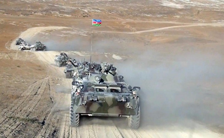 Taktiki təlimlərin birinci mərhələsi Quru Qoşunları bölmələrinin iştirakı ilə davam edir