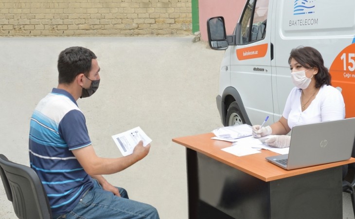 “Baktelecom” Biləcəri sakinlərinə səyyar xidmət göstərib