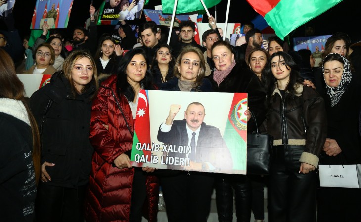 Ölkə ictimaiyyətinin nümayəndələri Prezident İlham Əliyevin seçkilərdə qələbəsini böyük coşqu ilə qeyd ediblər