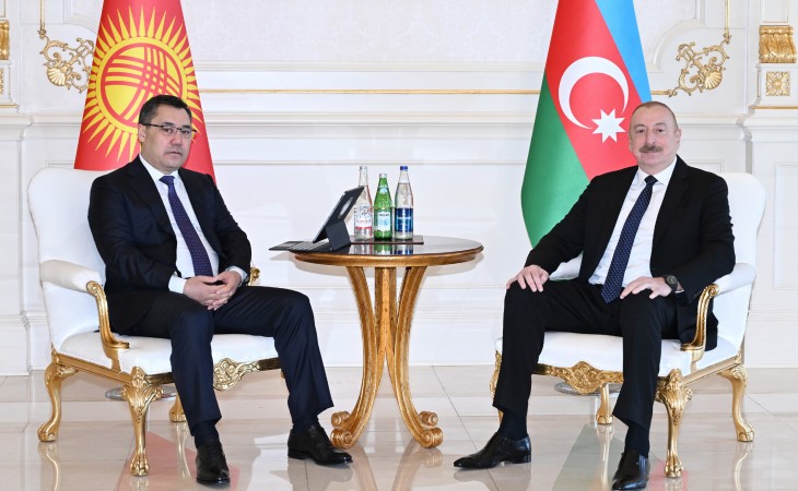 Состоялась встреча президентов Азербайджана и Кыргызстана в узком составе