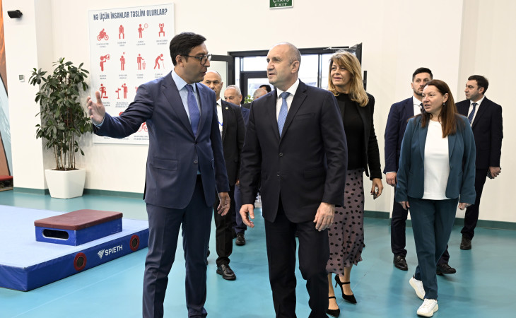 Bolqarıstan Prezidenti və xanımı Milli Gimnastika Arenası ilə tanış olublar