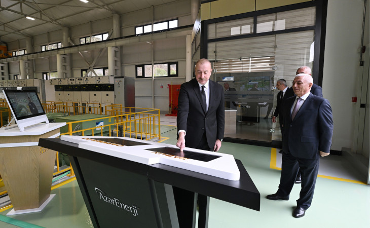 Prezident İlham Əliyev Laçında kiçik su elektrik stansiyalarının açılışlarında iştirak edib