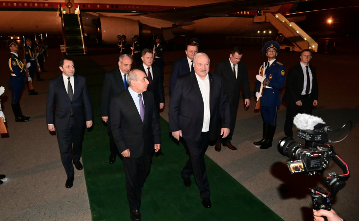 Belarus Prezidenti Aleksandr Lukaşenko Azərbaycana dövlət səfərinə gəlib 
