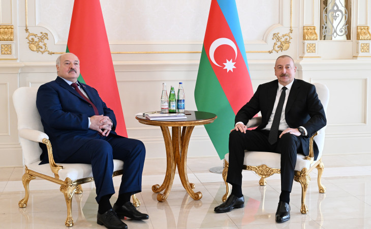 Azərbaycan və Belarus prezidentlərinin təkbətək görüşü olub 