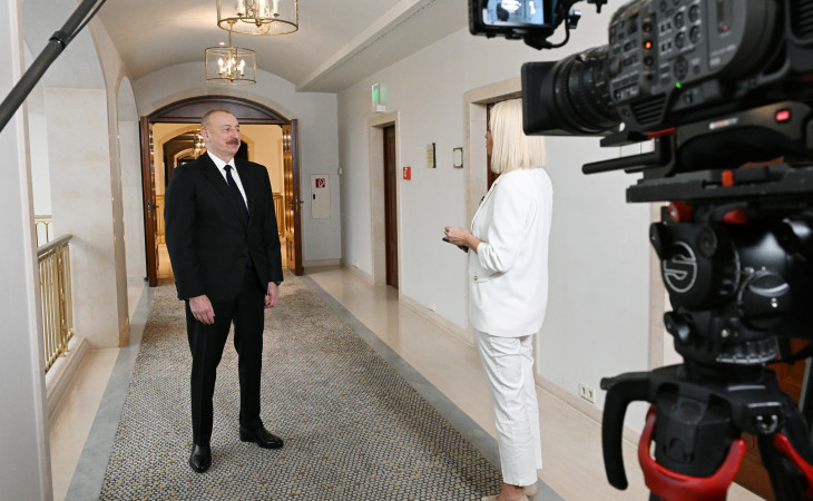 Azərbaycan Prezidenti İlham Əliyev “Euronews” televiziyasına müsahibə verib
