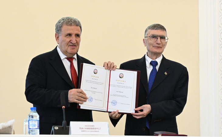 AMEA-da Nobel mükafatı laureatı Əziz Səncərə həsr olunmuş Xüsusi iclas keçirilib