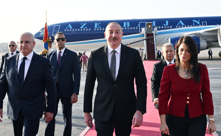 Azərbaycan Prezidenti İlham Əliyev Misirə rəsmi səfərə gəlib