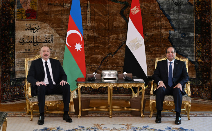 Prezident İlham Əliyevin Prezident Əbdülfəttah əs-Sisi ilə təkbətək görüşü olub