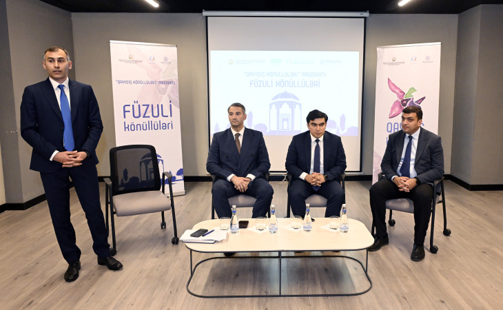 Yeni formalaşdırılmış “Füzuli Könüllüləri” qrupu ilə görüş keçirilib