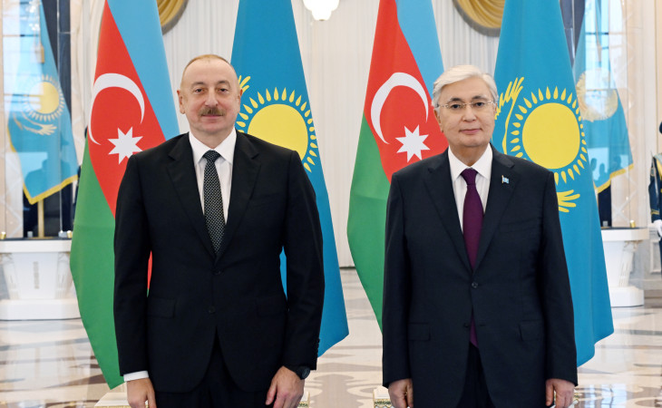 Astanada Azərbaycan və Qazaxıstan prezidentlərinin görüşü keçirilib