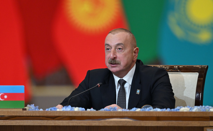 Astanada “ŞƏT plyus” formatında görüş keçirilib Azərbaycan Prezidenti İlham Əliyev görüşdə çıxış edib