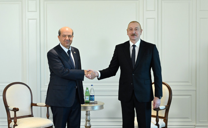 Prezident İlham Əliyev Şuşada Şimali Kipr Türk Cümhuriyyətinin Prezidentini qəbul edib