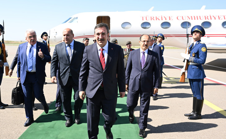 Türkiyənin vitse-prezidenti Cevdet Yılmaz Azərbaycanda səfərdədir