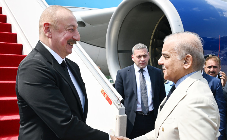 Azərbaycan Prezidenti İlham Əliyev Pakistana dövlət səfərinə gəlib
