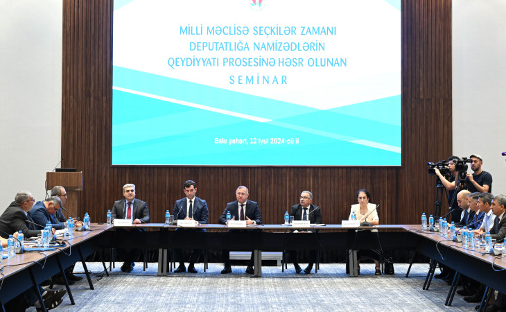 Mərkəzi Seçki Komissiyası deputatlığa namizədlərin qeydiyyatı prosesinə həsr olunan seminar keçirib