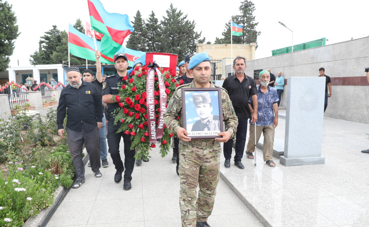 Birinci Qarabağ müharibəsi şəhidi Maştağa qəsəbəsindəki Şəhidlər xiyabanında dəfn olunub