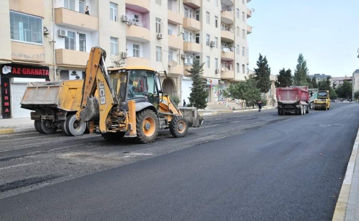 Xırdalan şəhərinin Zərifə Əliyeva küçəsi yenidən qurulur