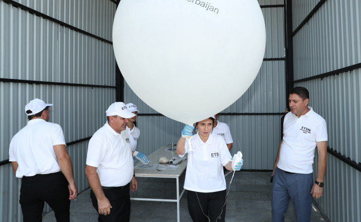 Maştağa aerostansiyasında aeroloji müşahidələr bərpa edilib, ilk radiozond hava şarı buraxılıb