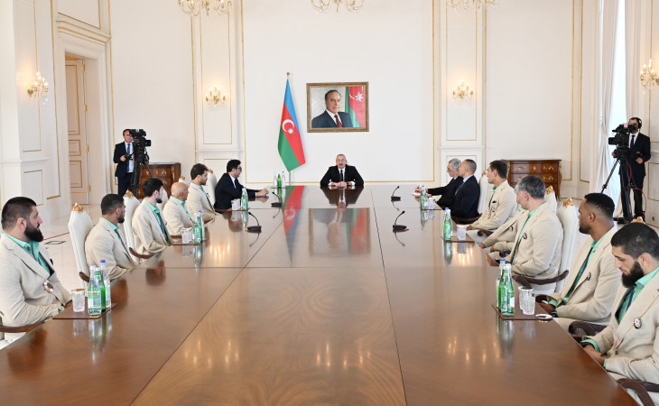 Prezident İlham Əliyev Paris Yay Olimpiya Oyunlarında medal qazanmış Azərbaycan idmançılarını və onların məşqçilərini qəbul edib  