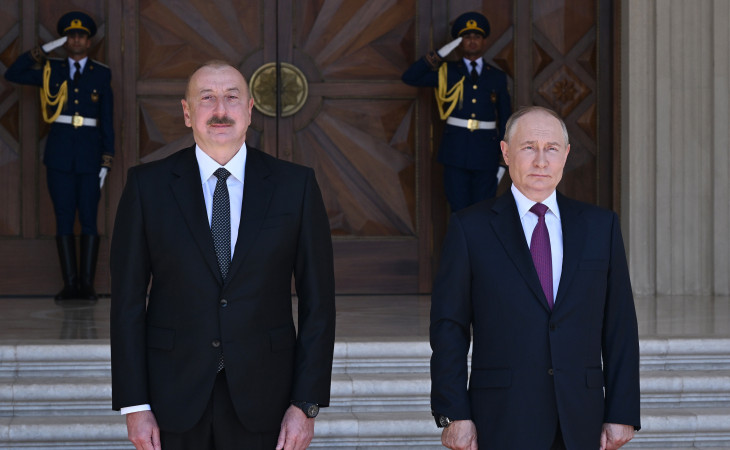 Rusiya Prezidenti Vladimir Putinin rəsmi qarşılanma mərasimi olub