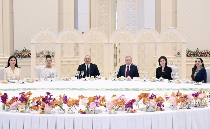Daşkənddə Prezident İlham Əliyevin və birinci xanım Mehriban Əliyevanın şərəfinə dövlət ziyafəti verilib