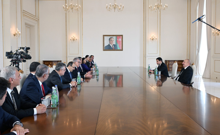 Prezident İlham Əliyev Türkiyə Böyük Millət Məclisinin nümayəndə heyətini qəbul edib