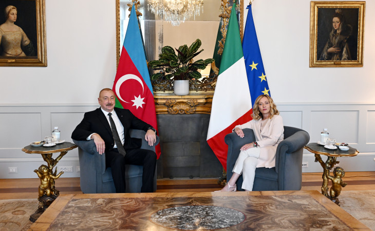 Romada Azərbaycan Prezidenti İlham Əliyevin İtaliya Nazirlər Şurasının sədri Ciorcia Meloni ilə görüşü keçirilib