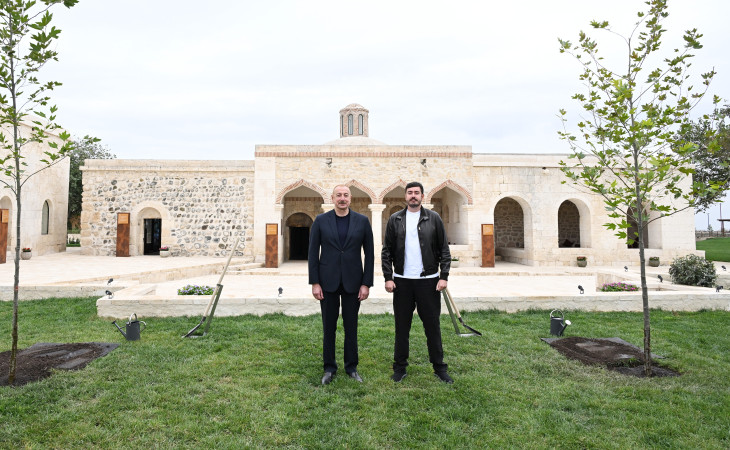 Prezident İlham Əliyev Ağdam şəhərində İmarət Kompleksinin bərpadan sonra açılışında iştirak edib