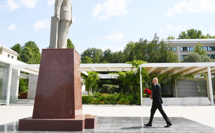 Azərbaycan Prezidenti İlham Əliyev Mingəçevir şəhərinə səfərə gəlib