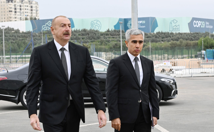 Prezident İlham Əliyev Olimpiya Stadionunun ərazisində COP29-a hazırlıqla bağlı görülən işlərlə tanış olub