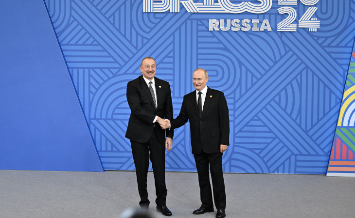 Kazanda XVI BRICS Sammitinin keçirilməsi münasibətilə rəsmi ziyafət verilib Prezident İlham Əliyev tədbirdə iştirak edib 