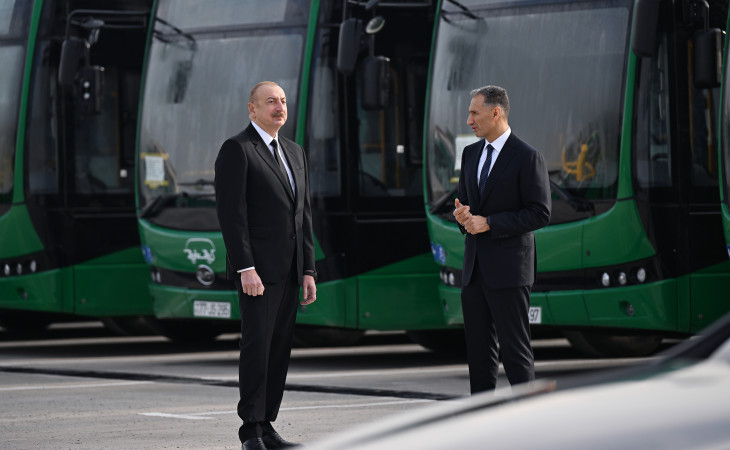 Prezident İlham Əliyev Zığ Elektrik Avtobus Parkının fəaliyyəti ilə tanış olub