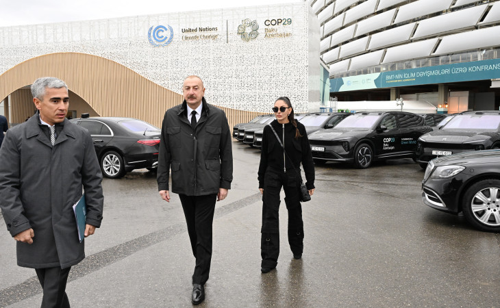Prezident İlham Əliyev Bakı Olimpiya Stadionunun ərazisində COP29-la bağlı yaradılan şəraitlə tanış olub